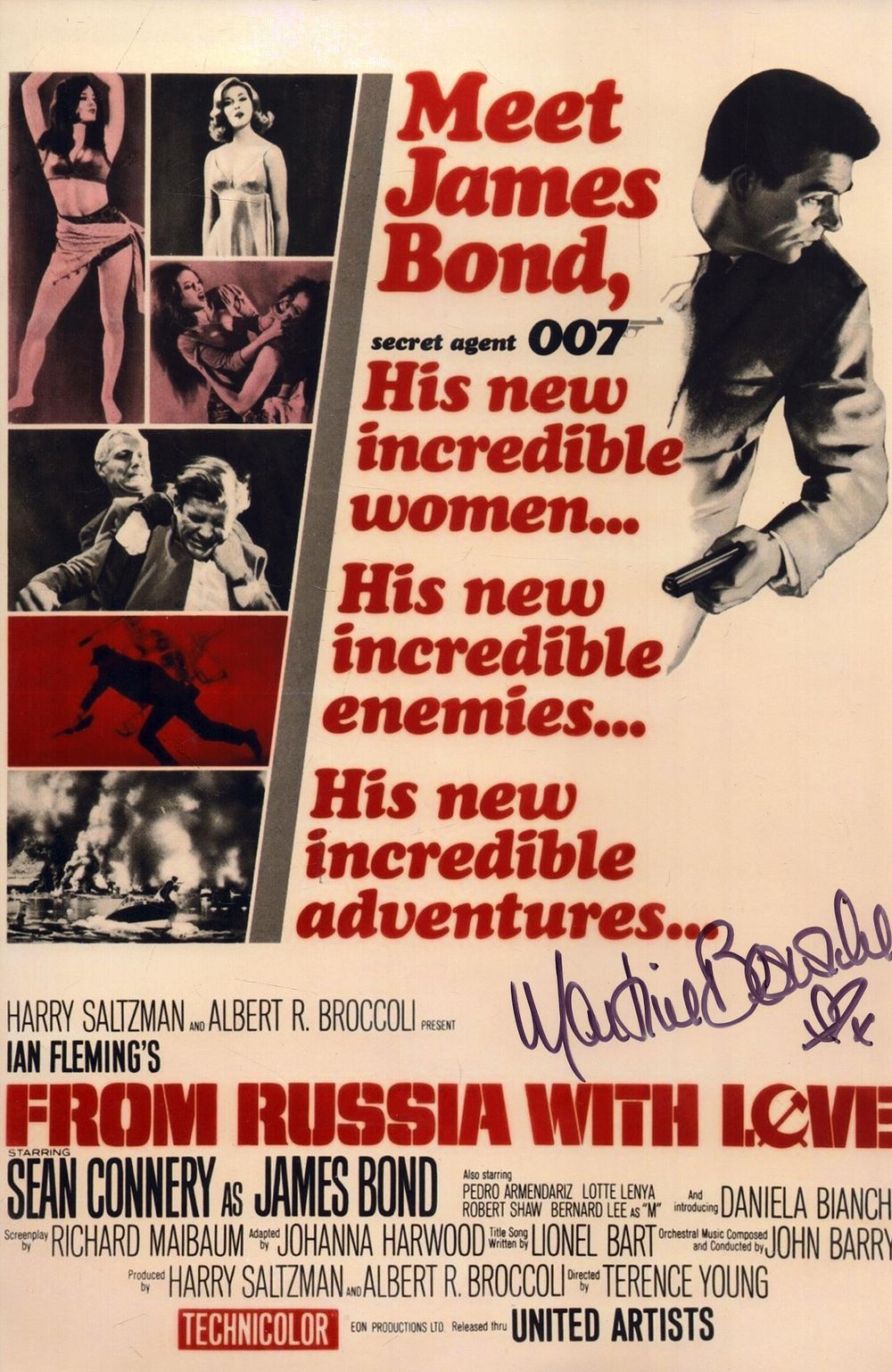 Lot 189: Martine Beswick signed James Bond From Russia with...