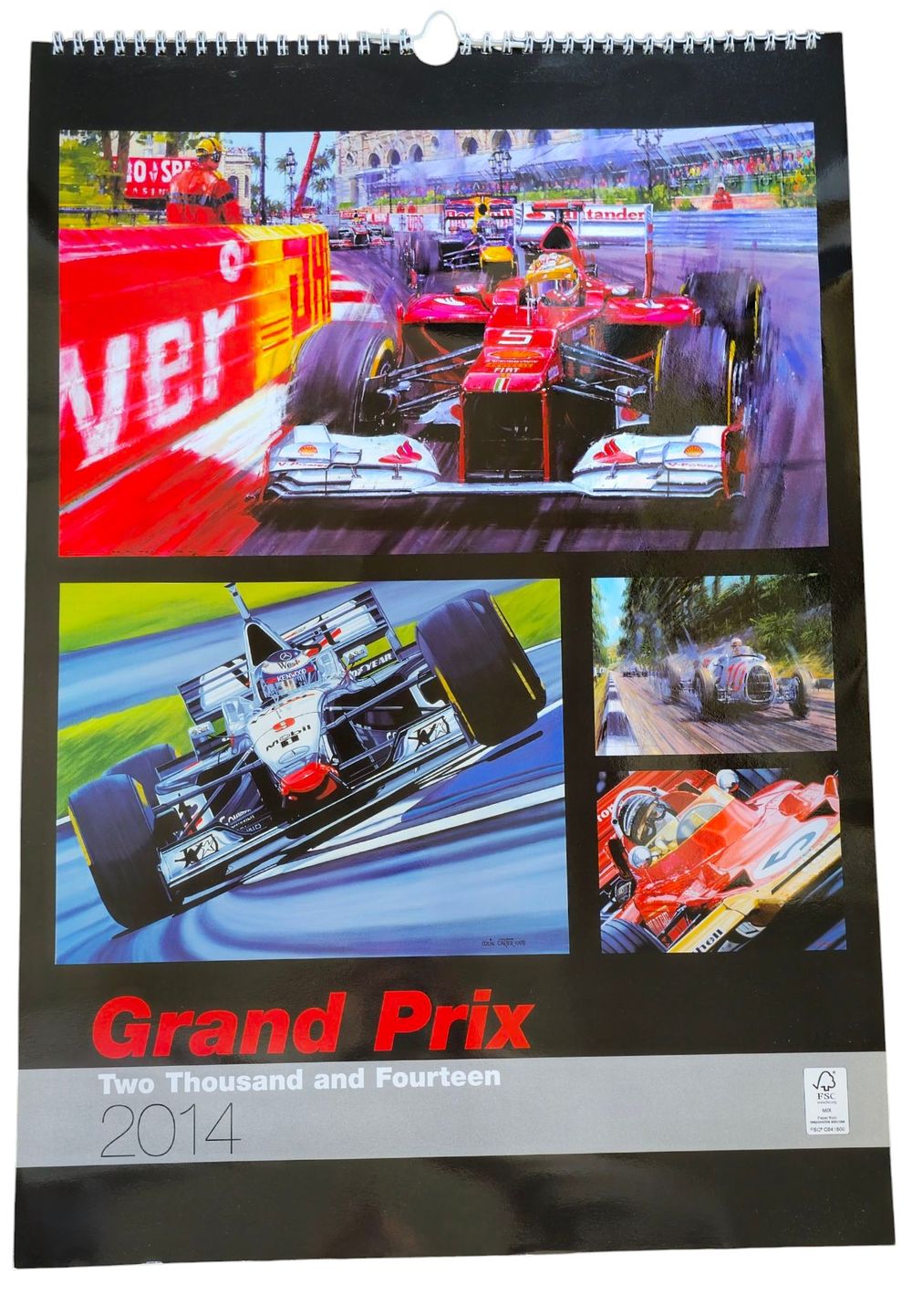Lot 263: Grand Prix 2014 Calander, in original cardboard sleeve....