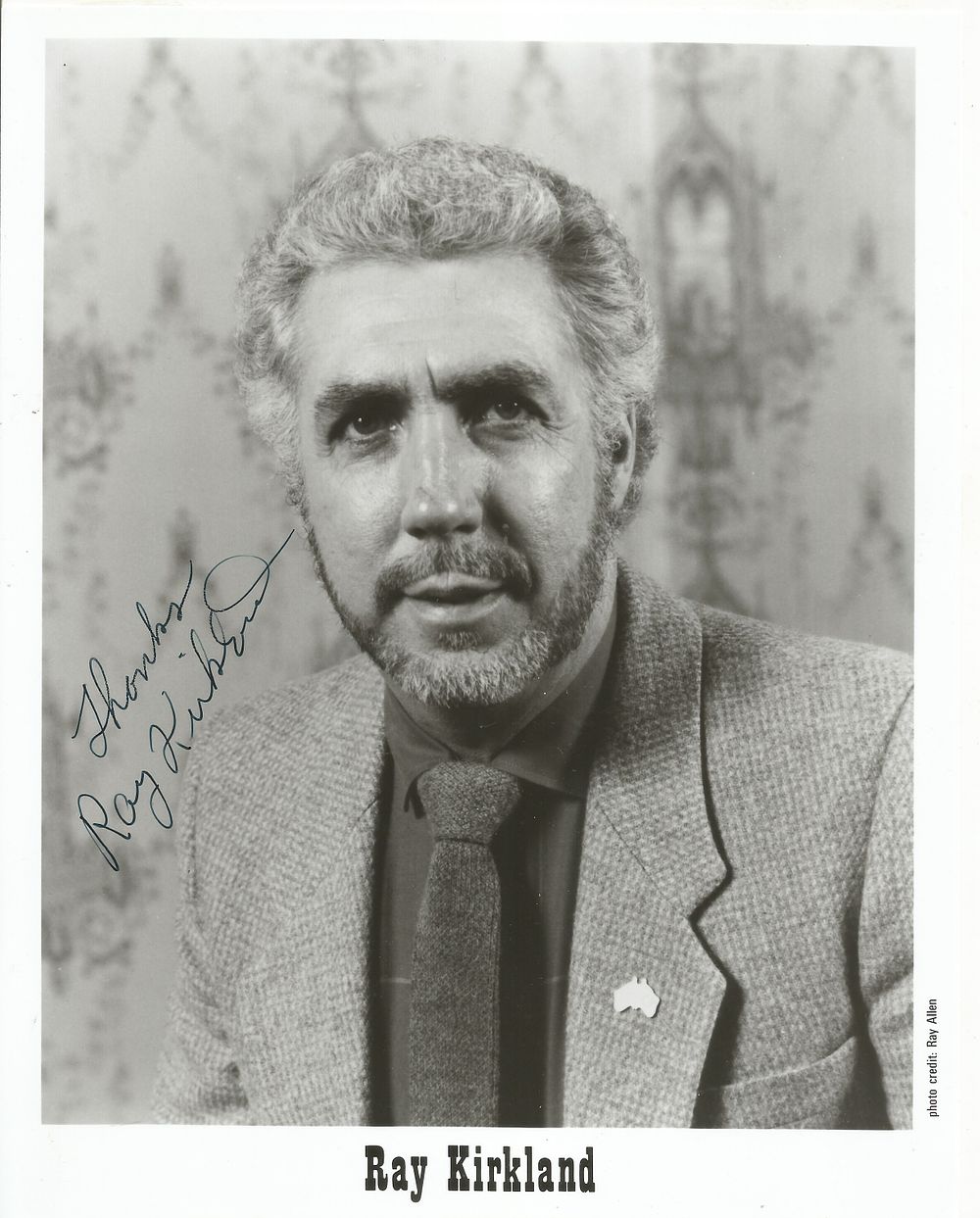 Lot 312: Ray Kirkland signed 10x8inch black and white promo...