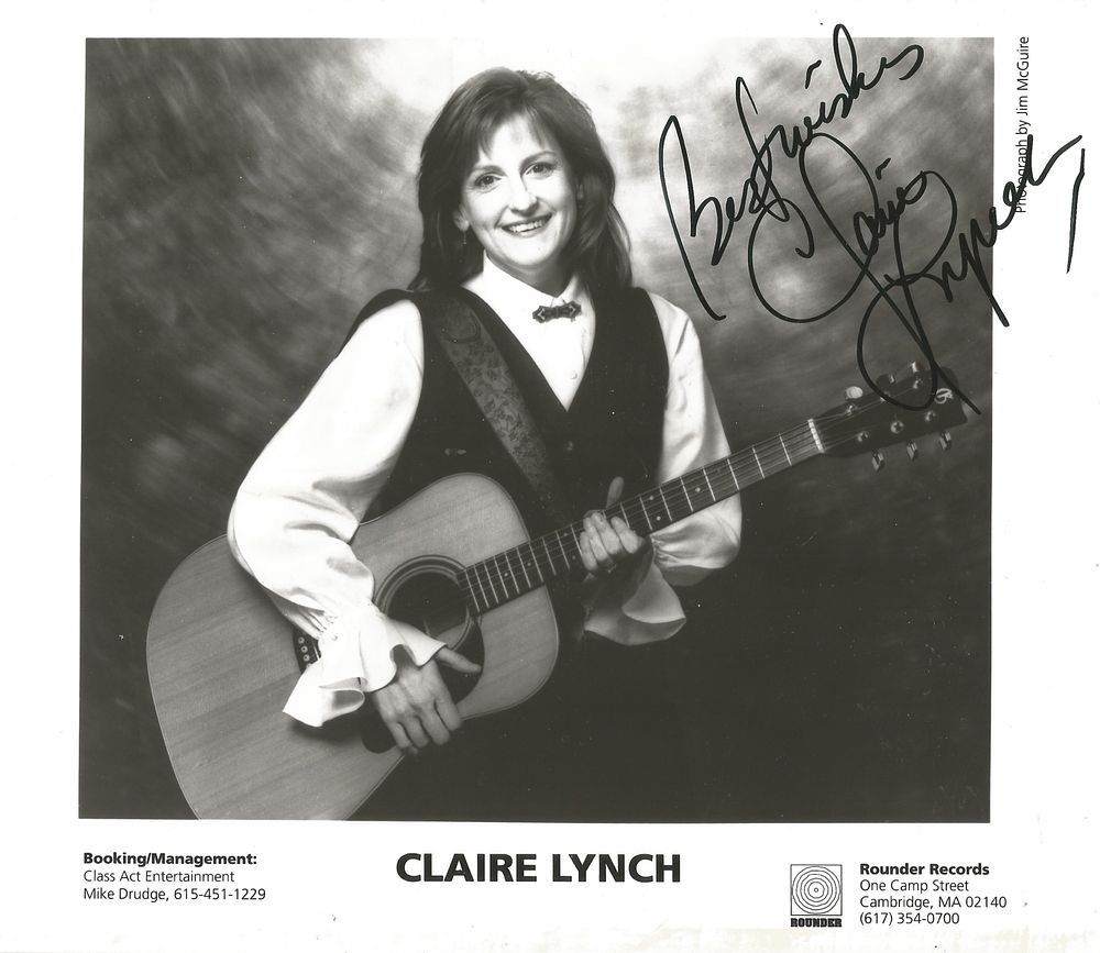 Lot 313: Claire Lynch signed 10x8inch black and white promo...