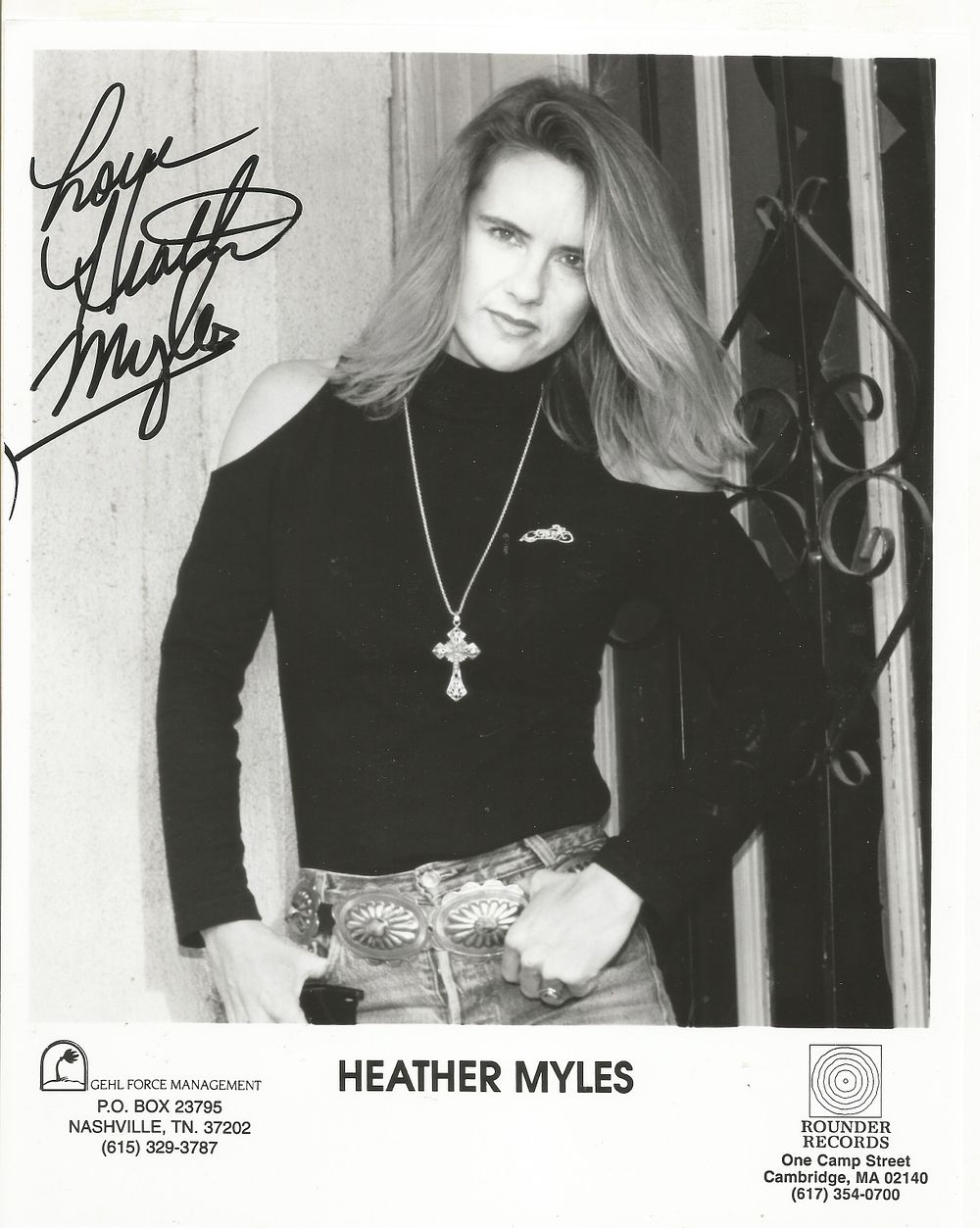 Lot 317: Heather Myles signed 10x8inch black and white promo...