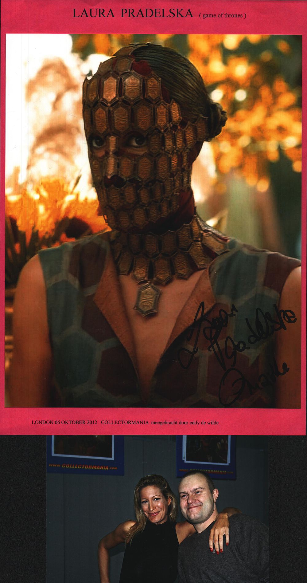Lot 343: Laura Pradelska signed 10x8 inch colour photo, with...