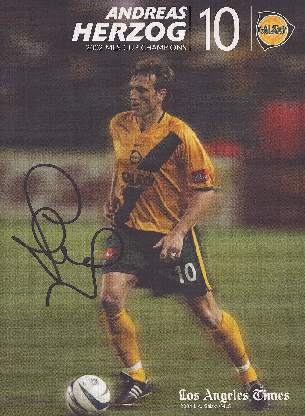 Lot 357: Andreas Herzog signed 7x5 inch colour promo photo....