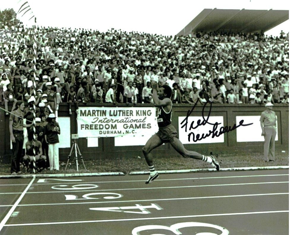 Lot 393: Fred Newhouse signed 10x8 inch black and white...
