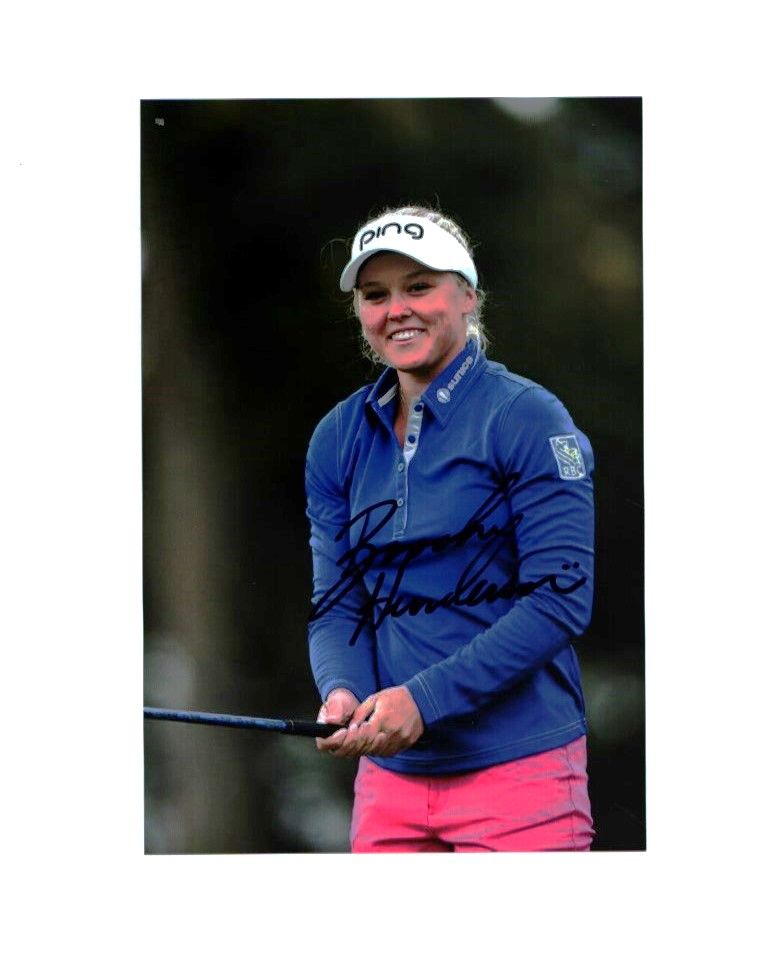 Lot 407: Brooke Henderson signed 10x8 inch colour photo. Good...