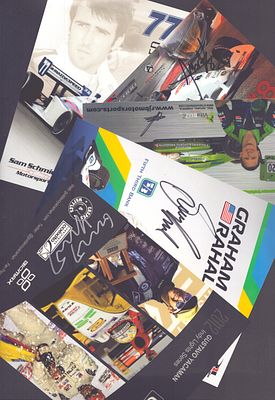 Motor Sport signed photo collection. Anthony Martin, Clint McMahan, Graham Rahal, Gustavo 