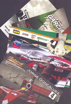 Motor Sport signed photo collection. Jorge Goncalvez, Juan Pablo, Esteban Guerrieri, Mike 
