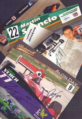 Motor Sport signed photo collection. Peter Dempsey, Alon Day, Victor Carbone, Martin Scuncio 