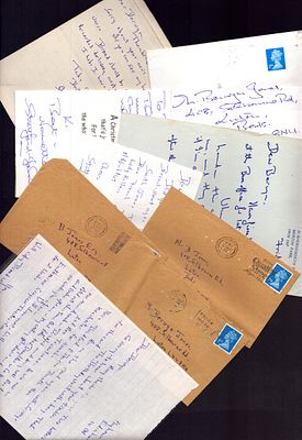 Stratford Johns signature and letter collection, may yield good value. 5 in collection. Good 