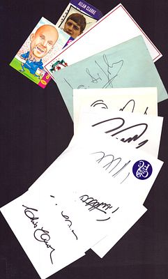 Sport autograph collection. Damien Duff, Gianluca Vialli, Allan Clarke and more. 10 in 