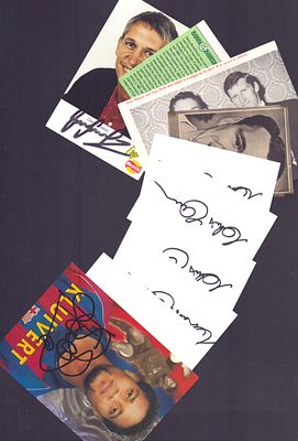 Sport autograph collection. Dave Mackay, Danny Blanchflower, Gary Lineker, Bobby Robson and 