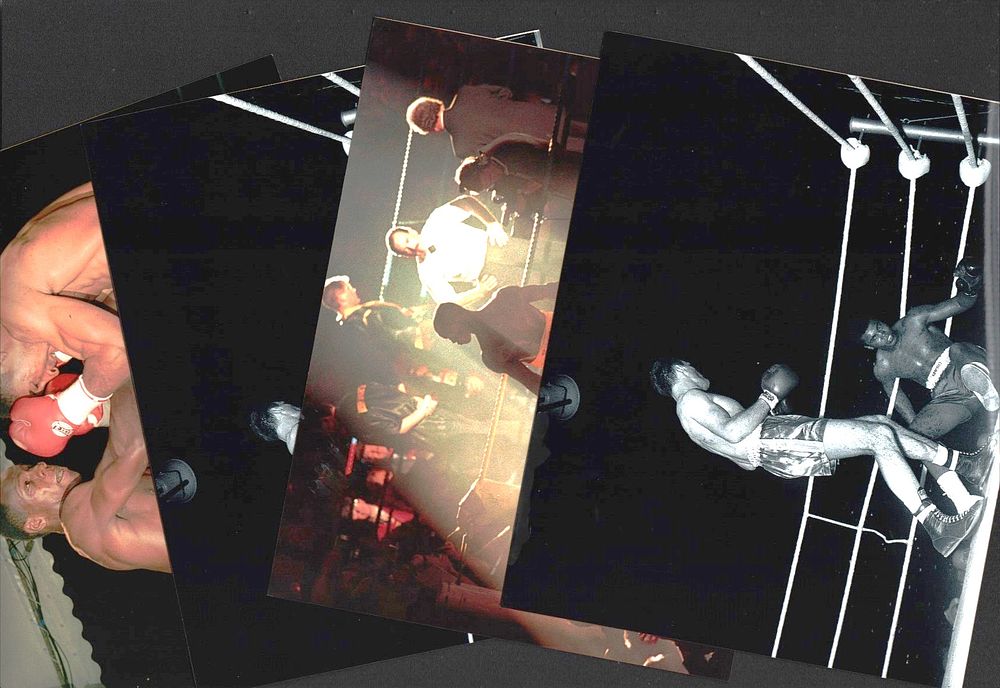 Lot 185: Boxing unsigned photos 4 in collection. Good condition....