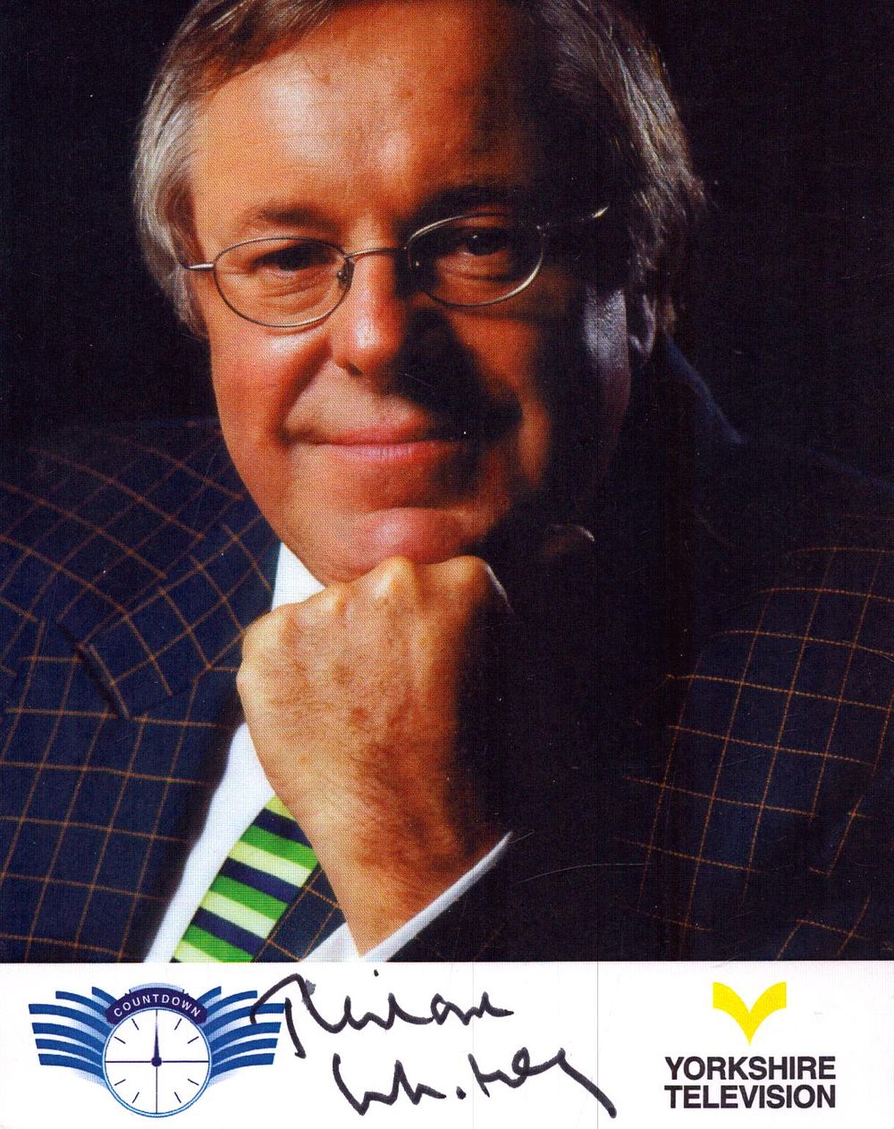 Lot 263: Richard Whiteley signed 6x4inch colour promo photo. Good...