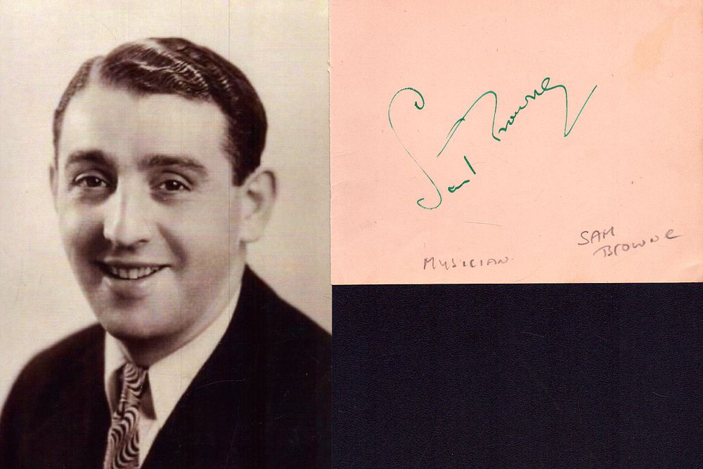 Lot 287: Sam Browne signed album page with unsigned 6x4inch...