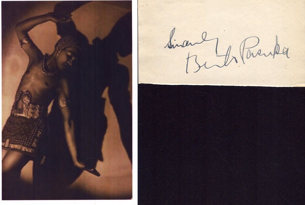 Lot 290: Berto Pasuka signed album page with unsigned 6x4inch...