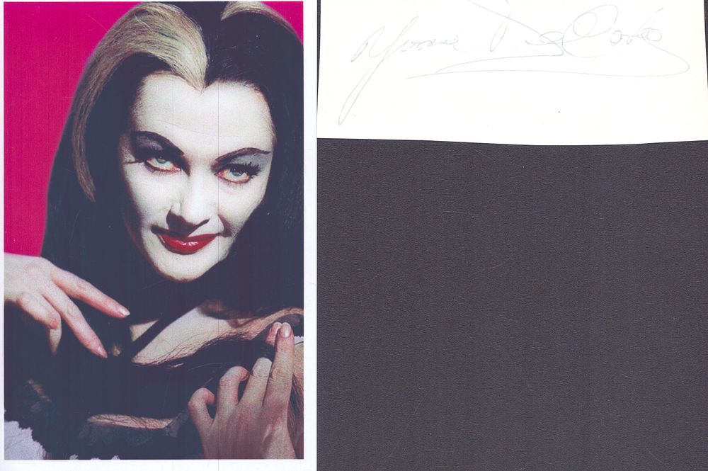 Lot 296: Yvonne de Carlo clipped signature piece with unsigned...