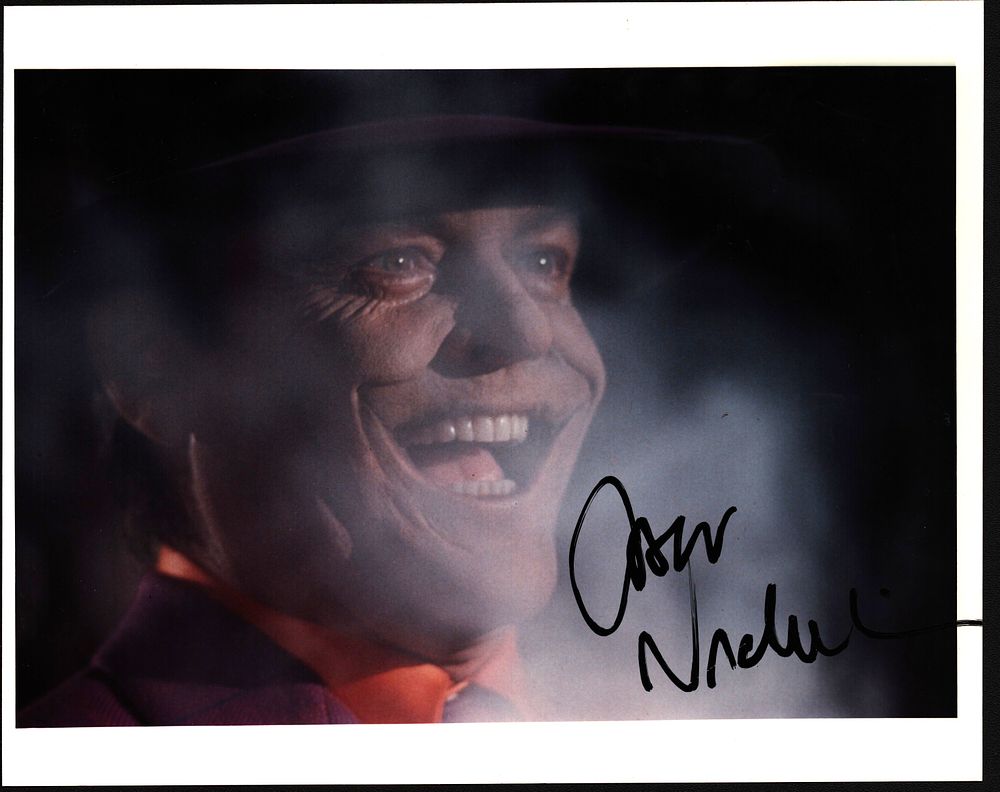 Lot 320: Jack Nicholson signed 10x8inch colour Joker photo. Good...