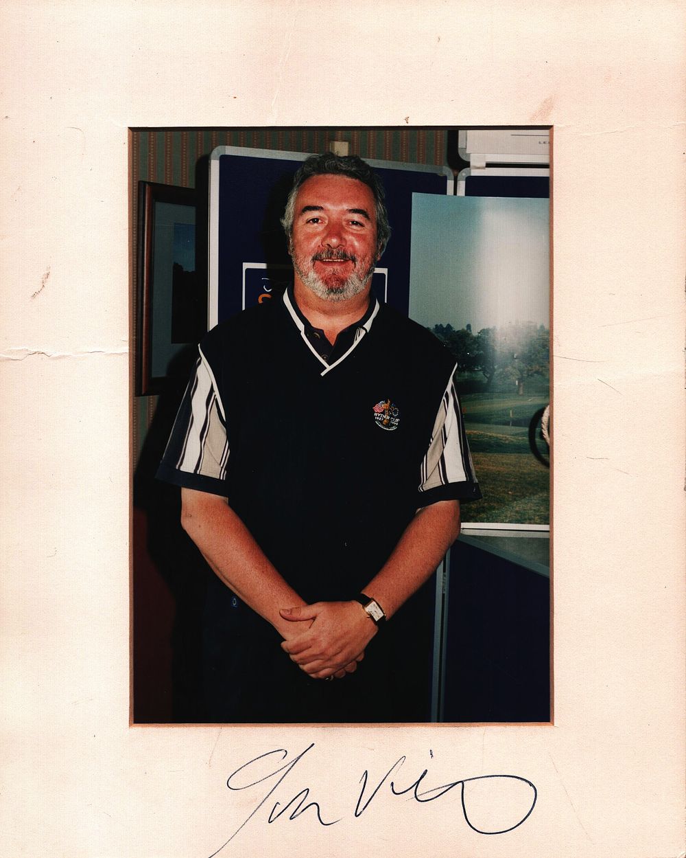 Lot 460: John Virgo signed 7x5 inch colour photo mounted...