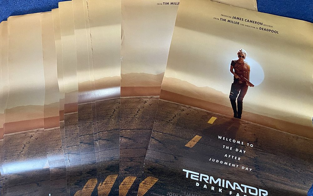 Lot 461: Terminator Dark Fate poster collection. Each poster measures...