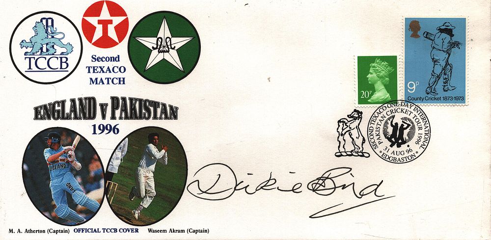 Lot 563: Cricket Dickie Bird signed second Texaco Match England...