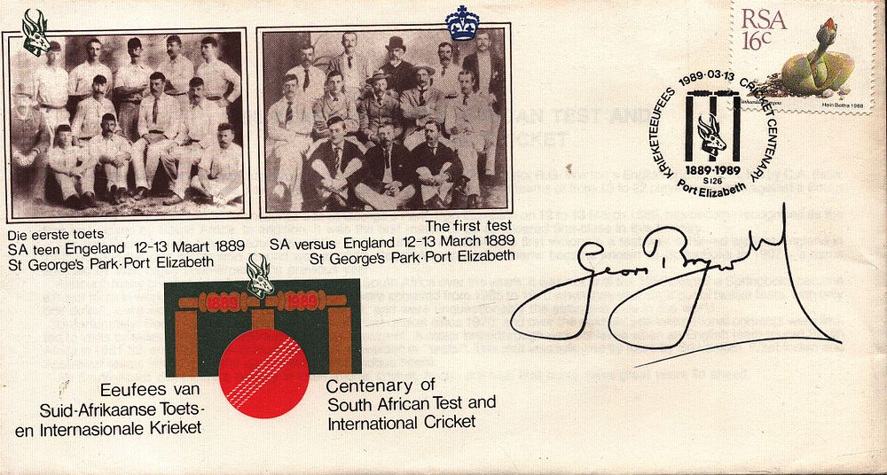 Lot 602: Cricket Geoffrey Boycott signed Centenary of South African...