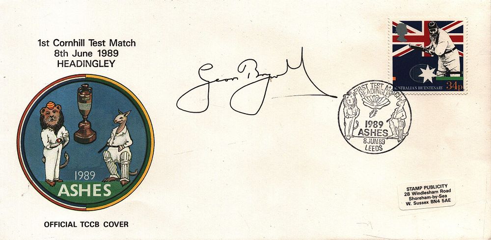 Lot 604: Cricket Geoffrey Boycott signed 1ST Cornhill Test Match...