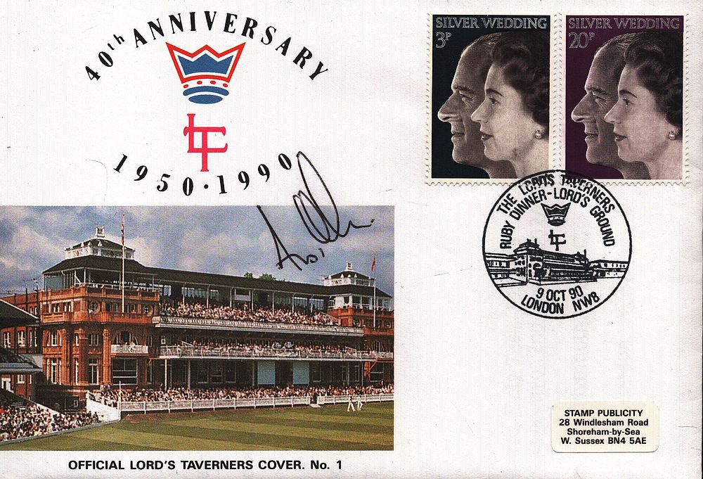 Lot 607: Cricket Andy Flower signed 40th Anniversary 1959-1990 Official...