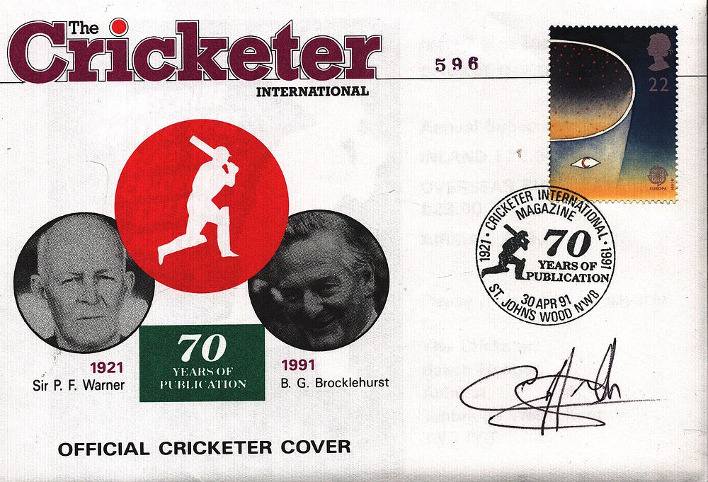 Lot 612: Cricket Charlie Griffiths signed The Cricketer International 70...
