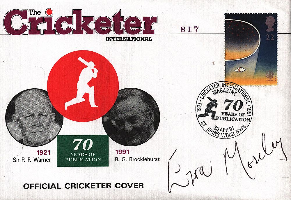 Lot 614: Cricket Ezra Moseley signed The Cricketer International 70...