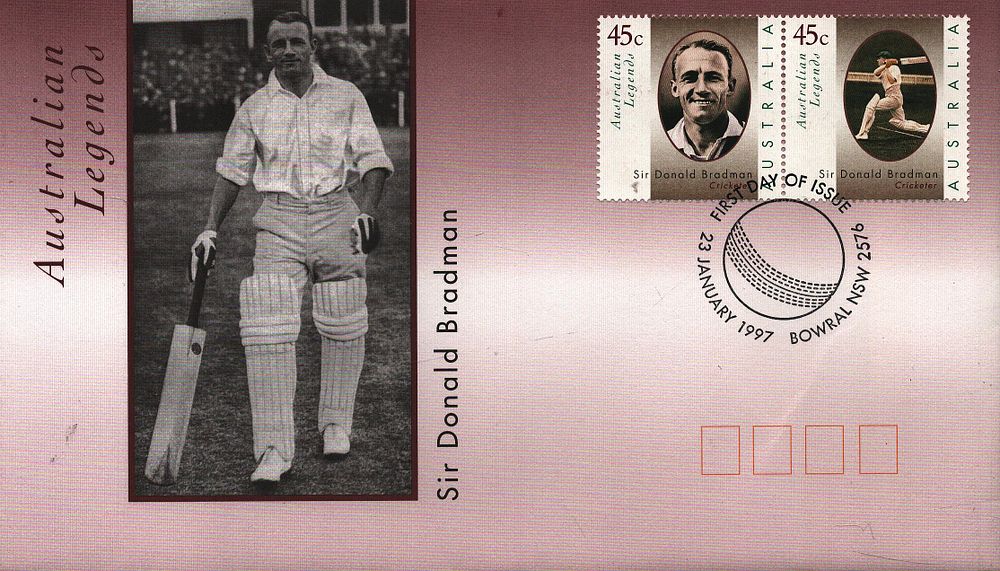 Lot 632: Cricket Australian Legends Sir Donald Bradman PM First...