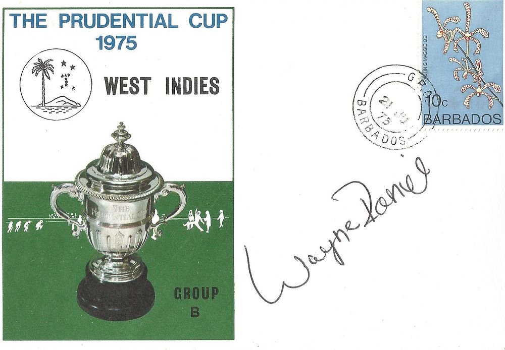Lot 635: Cricket Wayne Daniel signed The Prudential Cup 1975...
