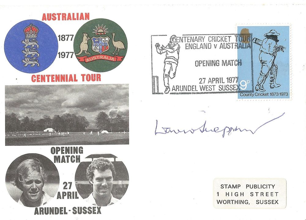 Lot 639: Cricket David Shepherd signed Australian 1877-1977 Centennial Tour...