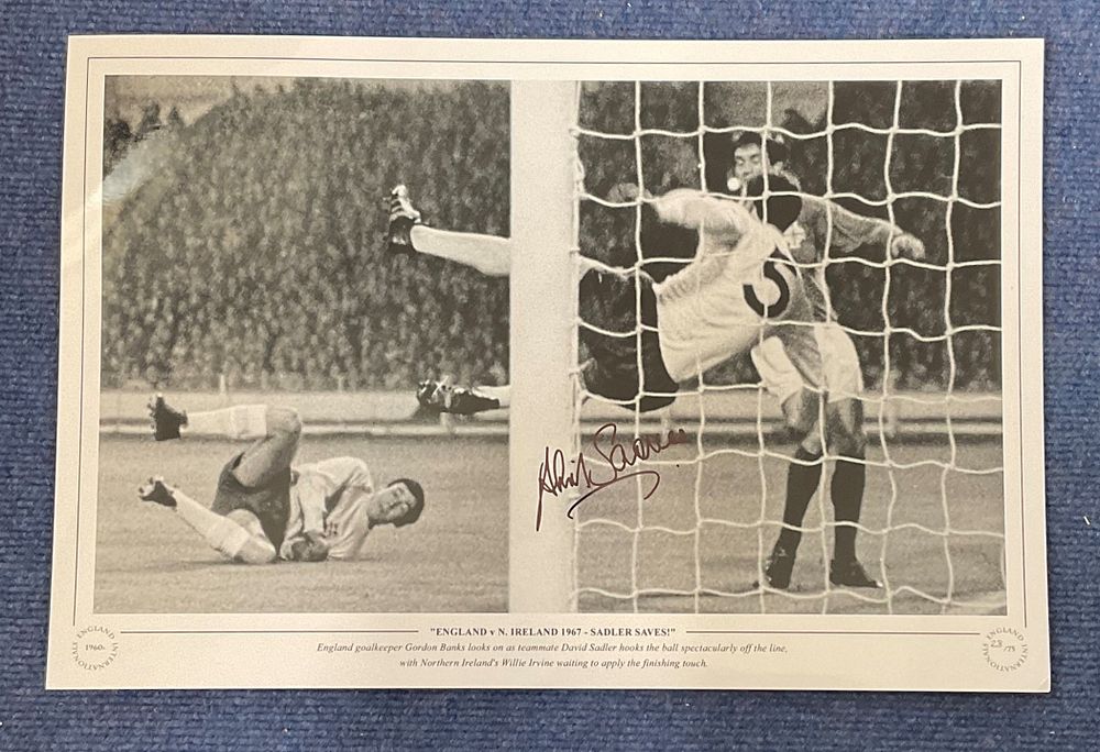 Lot 646: Football, David Sadler signed 12x18 black and white...