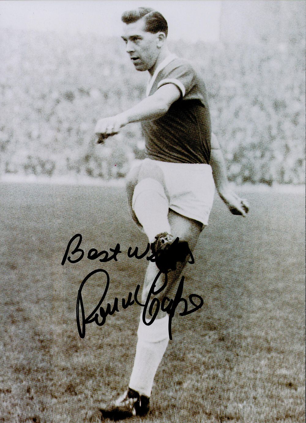 Ronnie Cope signed 10x8inch black and white photo. Good condition. All with a Certificate of 