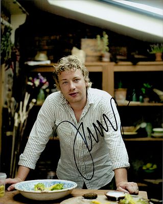 Jamie Oliver signed 10x8inch colour photo. Good condition. All with a Certificate of 