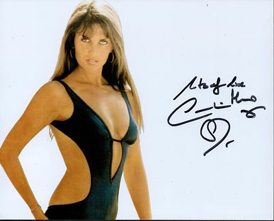 Caroline Munro signed 10x8inch colour photo. Good condition. All with a Certificate of 