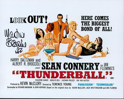 Martine Beswick signed 10x8inch James Bond "Thunderball" promo photo. Good condition. All with 