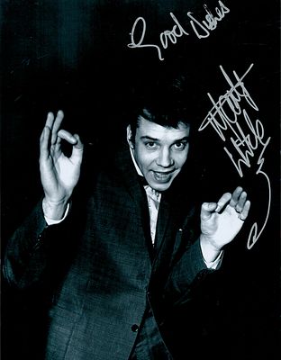 Marty Wilde signed 12x8inch black and white photo. Good condition. All with a Certificate of 