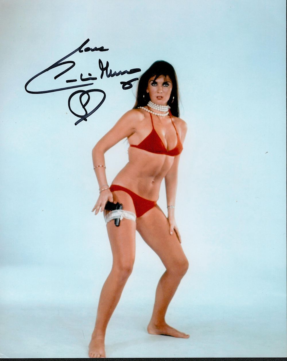 Caroline Munro signed 10x8inch colour photo. Good condition. All with a Certificate of 