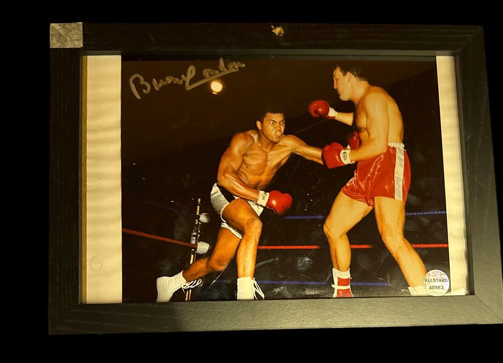 Lot 153: Brian London signed 13x10 inch overall framed colour...