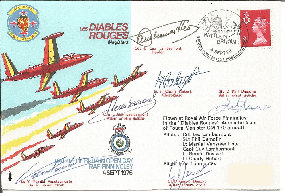 Lot 176: Diables Rouges Air Display team cover flown and...