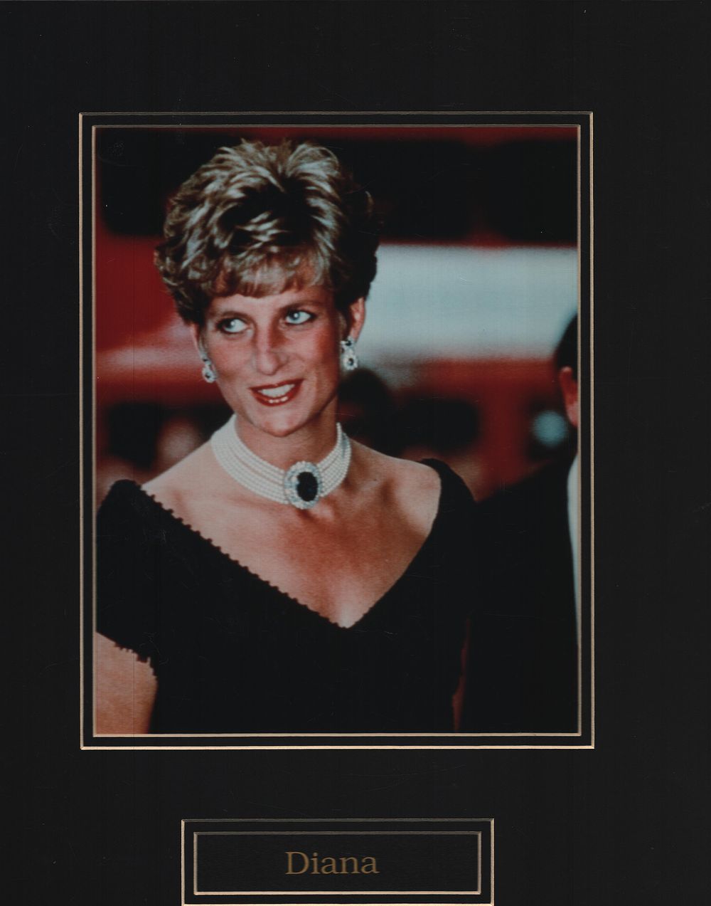 Lot 182: Diana Princess of Wales colour photo. Mounted, measures...