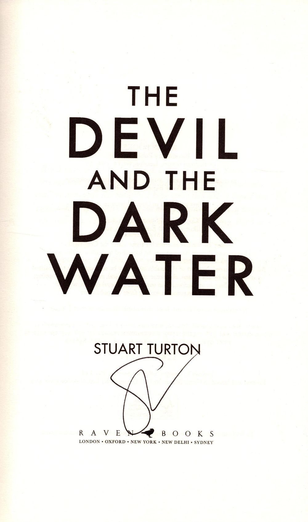Lot 219: Stuart Turton signed The Devil And The Dark...