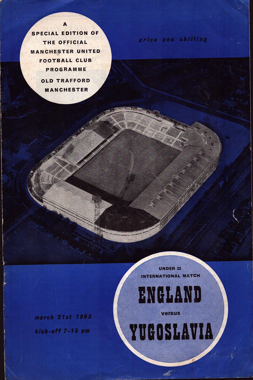 Lot 228: England vs Yugoslavia special edition of the official...