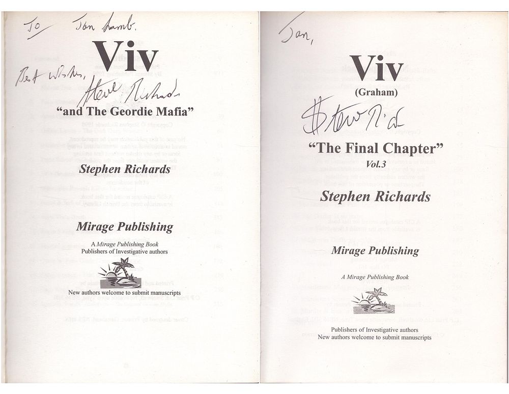 Lot 233: Stephen Richards signed books and one unsigned about...