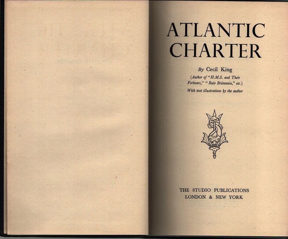 Lot 236: Atlantic Charter by Cecil King 1943 First Edition...
