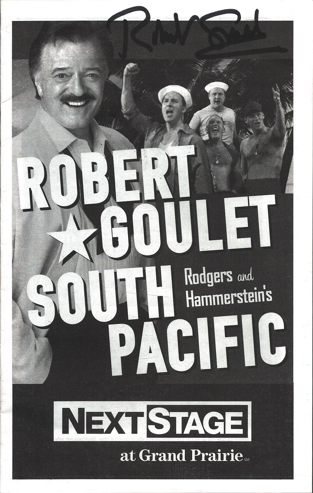 Lot 260: Robert Goulet signed booklet 'South Pacific'. Good condition....