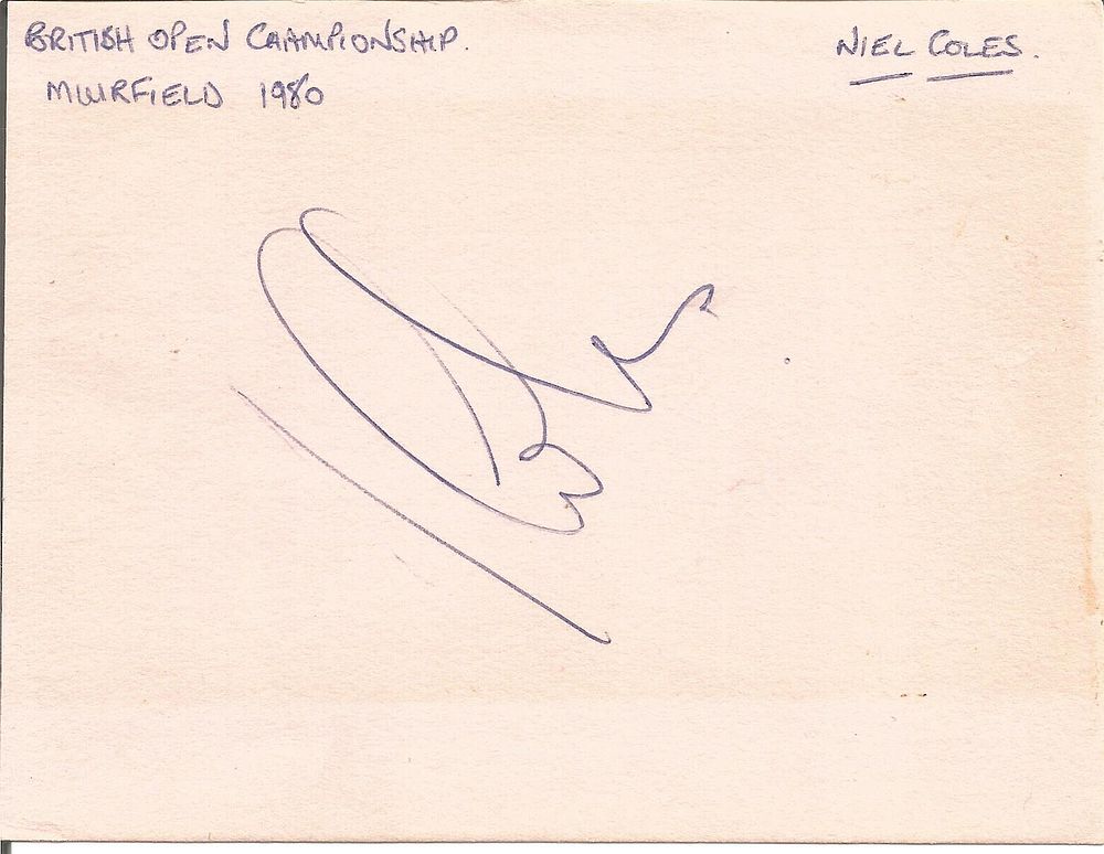 Lot 263: Golfer Neil Coles Signed Autograph Album Page during...