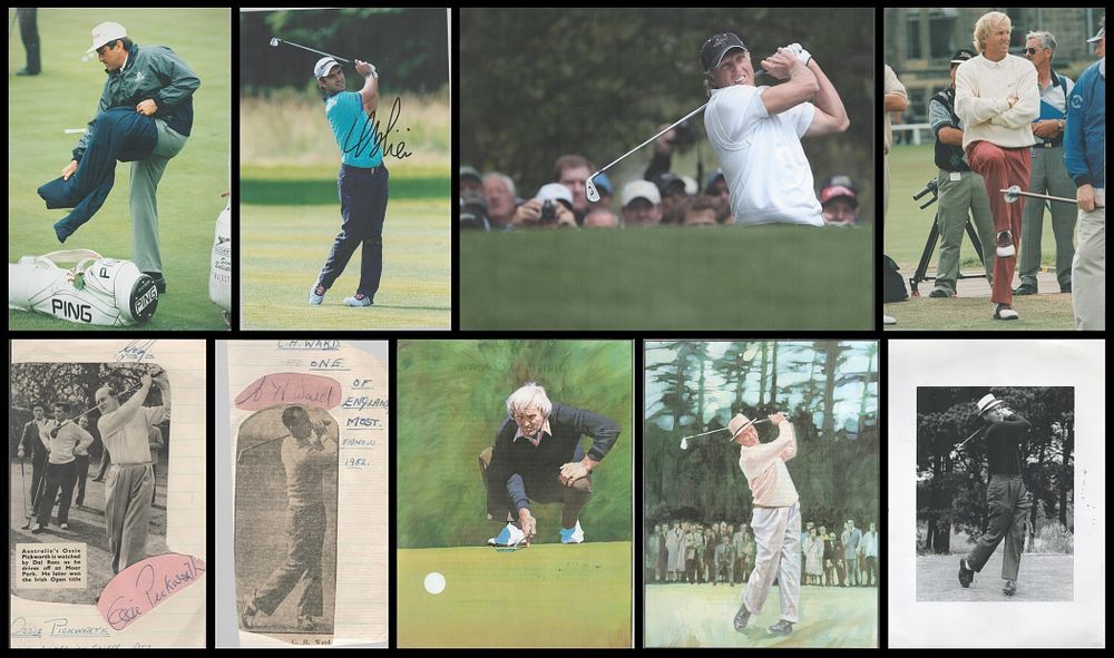 Lot 266: Golf. Collection of 3 Signatures and 6 Unsigned...