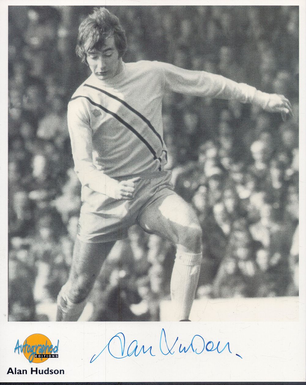 Lot 295: Football. Alan Hudson Signed 10x8 black and white...